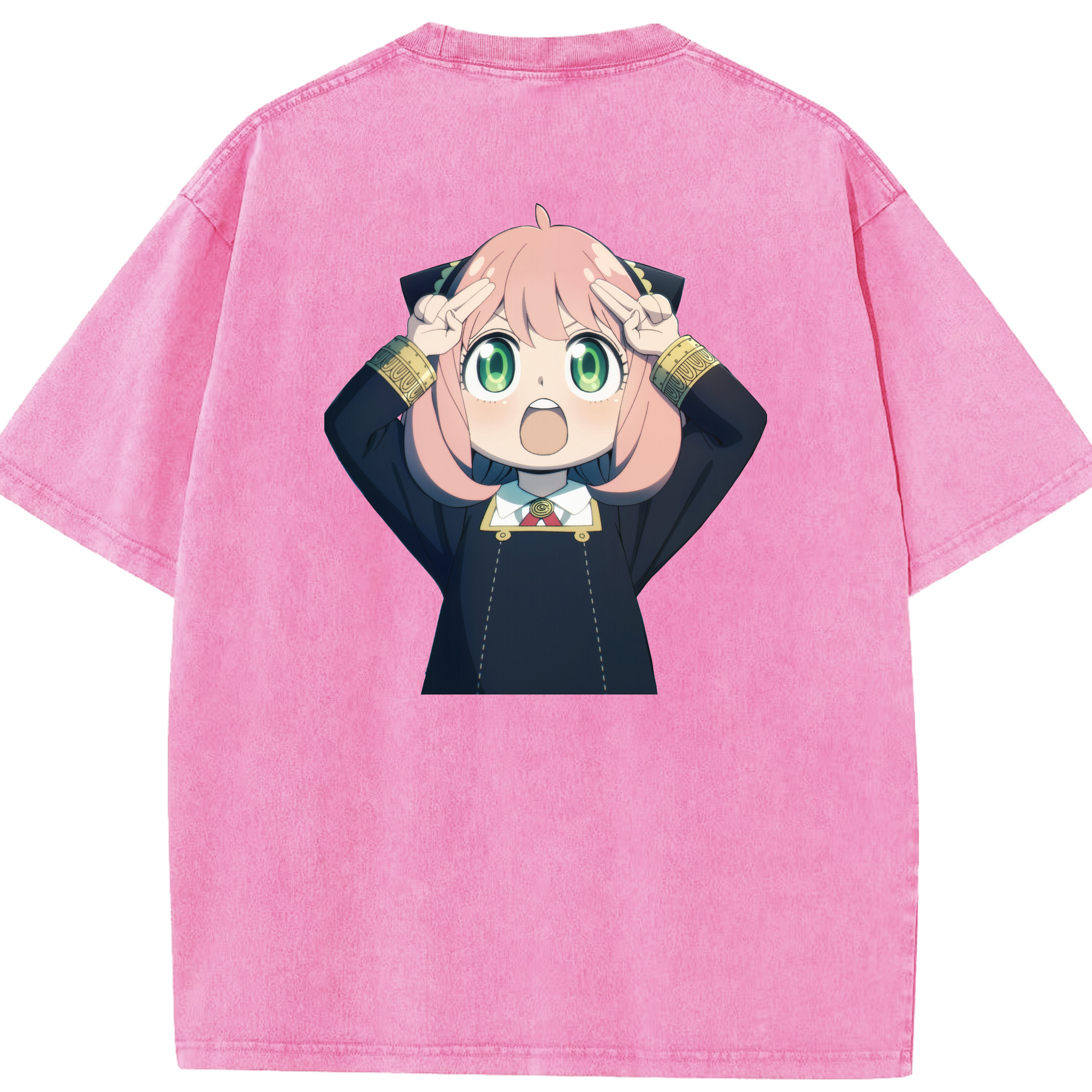（画像用） SPY×FAMILY间谍家家酒 綿100% ヴィンテージ風 半袖Tシャツ（背面プリント）